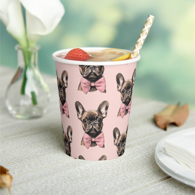 Gobelets En Papier Coquette Frenchie (Insitu)