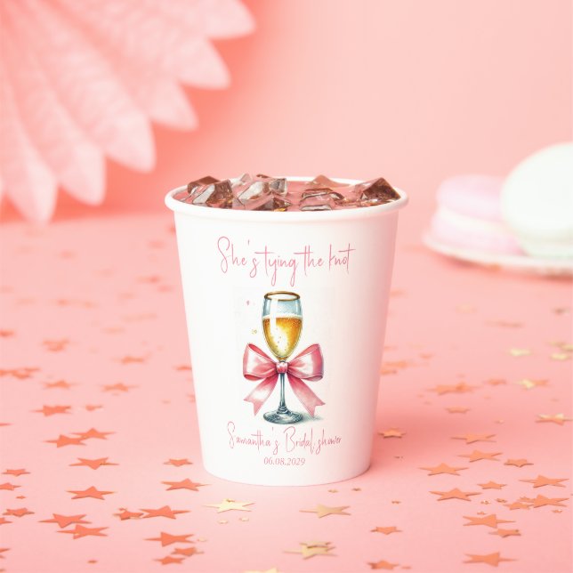 Gobelets En Papier Coquette rose mariage (Insitu)