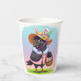 Gobelets En Papier Corbeau de Pâques