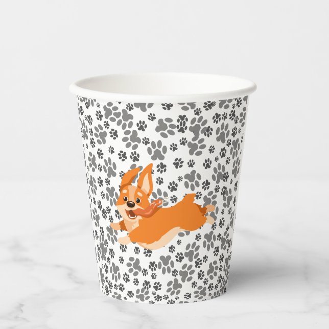 Gobelets En Papier Corgi Cute (Recto)