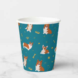Gobelets En Papier Corgi Cute Motif