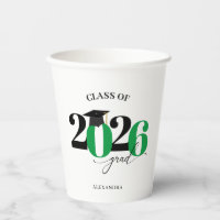 Corte de 2026 Typographie moderne Vert Diplômé