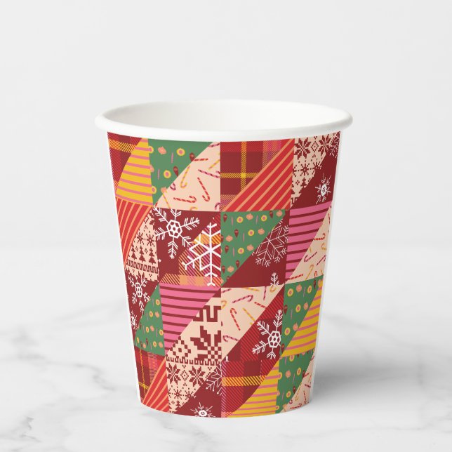 Gobelets En Papier Couette de Noël (Recto)