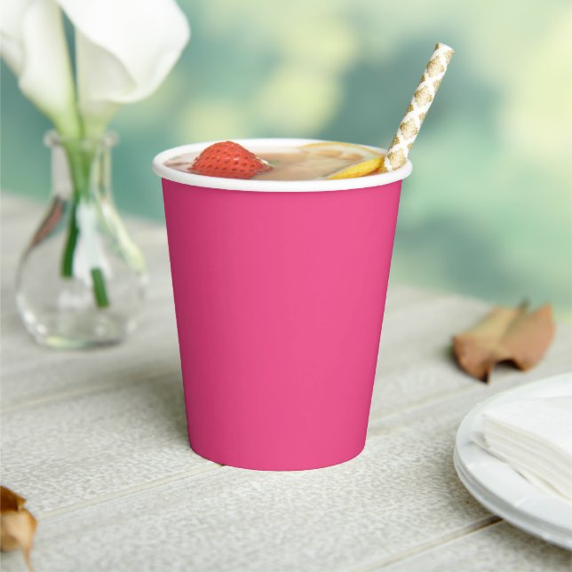 Gobelets En Papier Couleur claire rose chaud rose (Insitu)