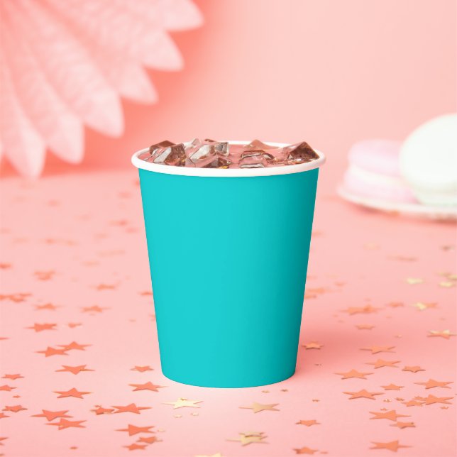 Gobelets En Papier couleur turquoise foncé (Insitu)