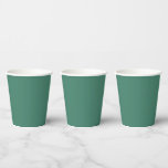 Gobelets En Papier Couleur unie vert monet<br><div class="desc">Monet vert (Water Lilies 1919) couleur solide</div>