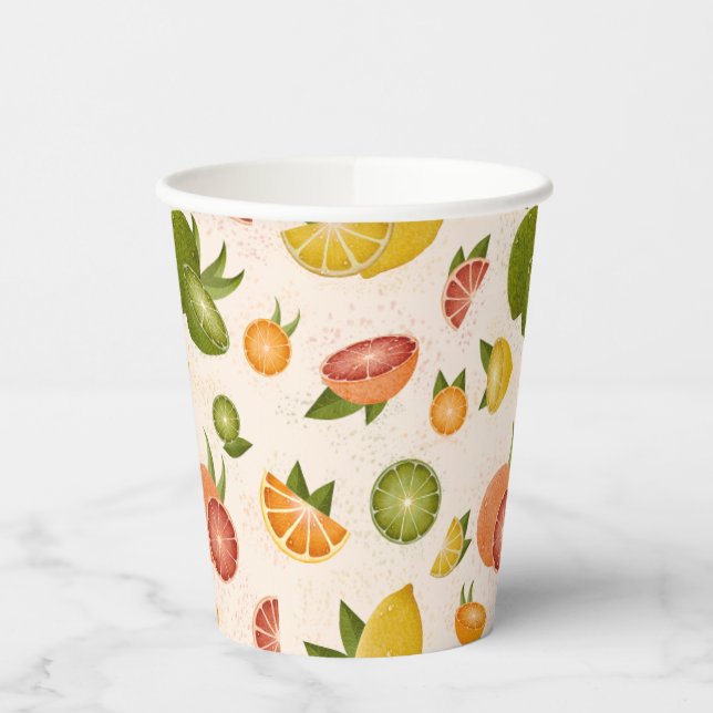 Gobelets En Papier Coupe Citrus (Gauche)