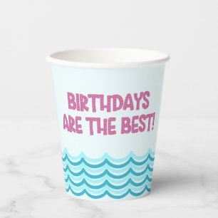 Gobelets En Papier Coupe d'anniversaire de natation