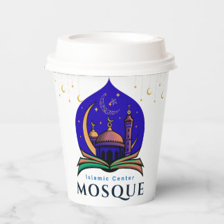 Gobelets En Papier Coupe de café du centre islamique – Mosquée et cro