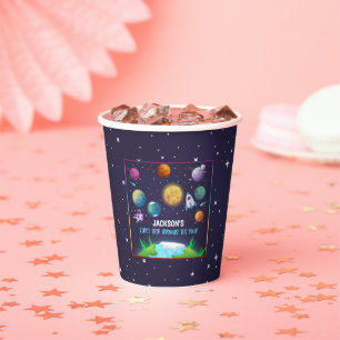 Gobelets En Papier Coupe de l'Espace d'Anniversaire - Premier voyage