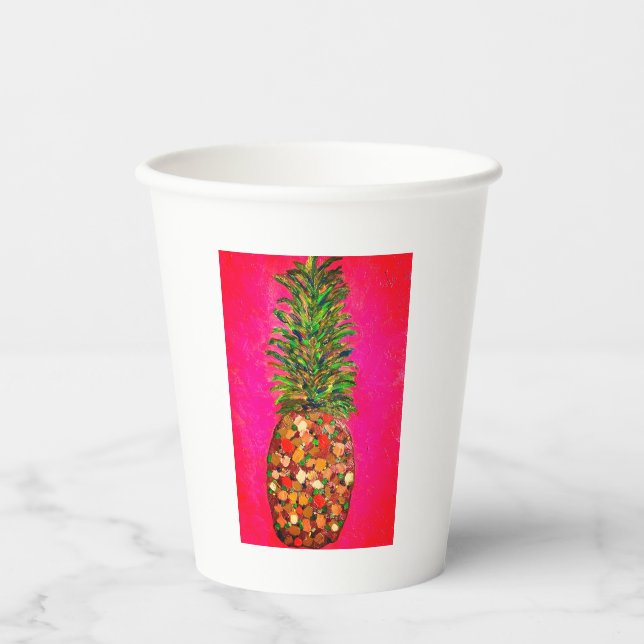 Gobelets En Papier Coupe de papier ananas (Recto)