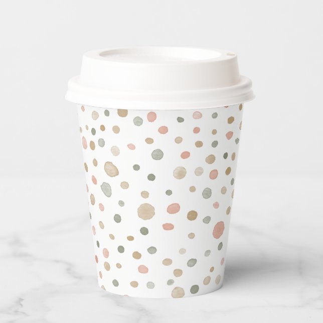 Gobelets En Papier Coupe de papier avec points d'aquarelle Mandy Conf (Recto)