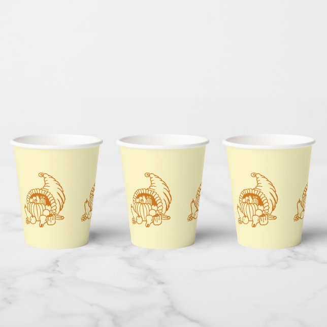 Gobelets En Papier Coupe de papier - Corne de abondance (Multi)