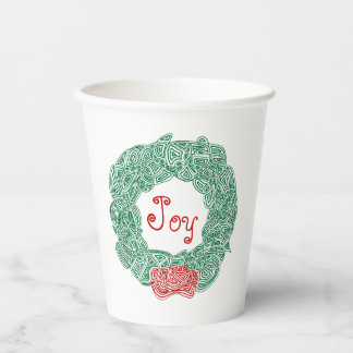 Gobelets En Papier Coupe de papier couronne de Noël