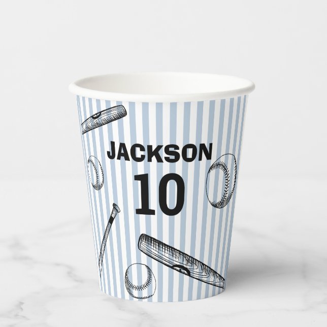 Gobelets En Papier Coupe de papier de baseball - personnalisable (Recto)