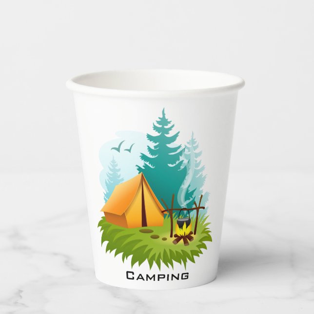 Gobelets En Papier Coupe de papier de conception de camping (Recto)