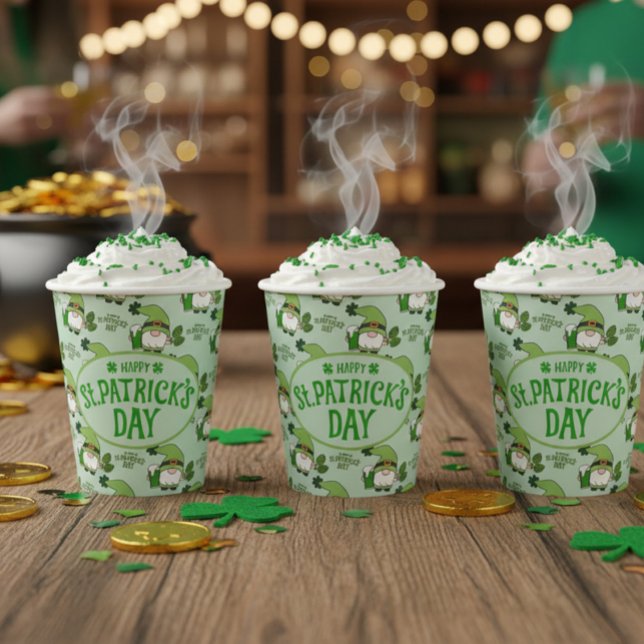Gobelets En Papier Coupe de papier de la Fête de la Saint-Patrick (Créateur téléchargé)