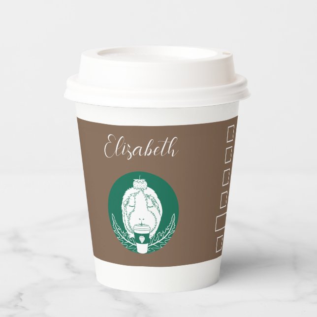 Gobelets En Papier Coupe de papier de porc de Guinée mignonne (Recto)