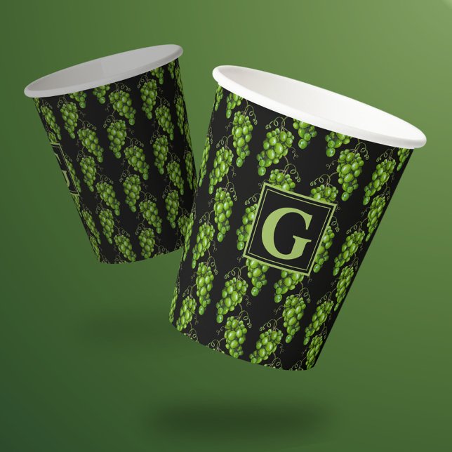 Gobelets En Papier Coupe de papier de raisins verts (Créateur téléchargé)