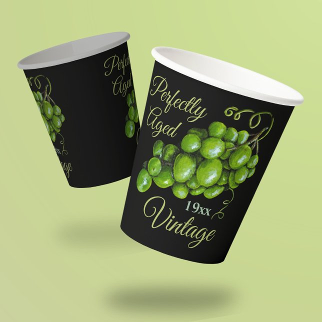 Gobelets En Papier Coupe de papier de raisins verts (Créateur téléchargé)