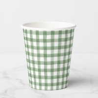 Coupe de papier En vichy vert