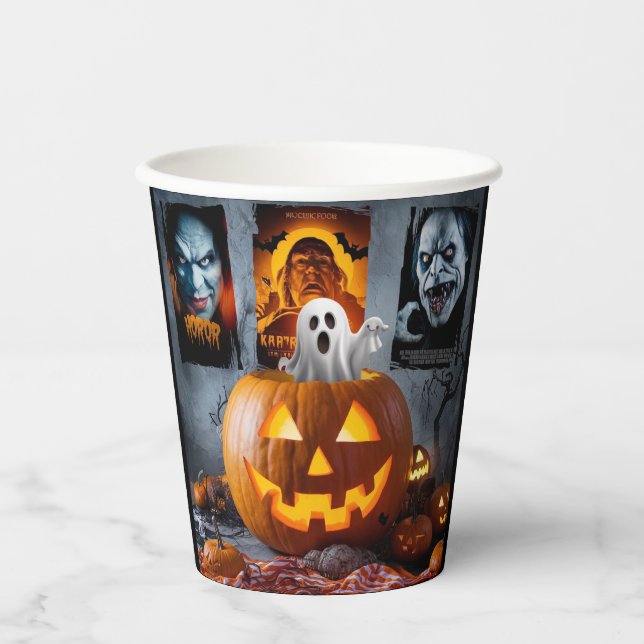 Gobelets En Papier Coupe de papier Halloween (Recto)