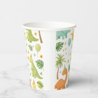 Gobelets En Papier Coupe de papier Motif Dinosaur aquarelle