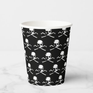 Gobelets En Papier Coupe De Papier Motif Gothique Crâne Et Crossbones