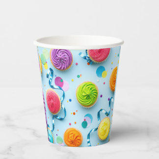Gobelets En Papier Coupe de papier pour l'anniversaire du gâteau