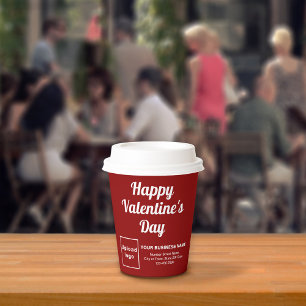 Gobelets En Papier Coupe de papier rouge Valentine