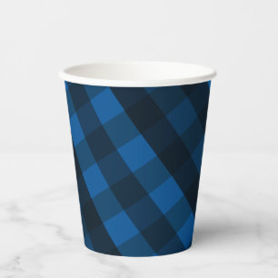 Gobelets En Papier Coupe des cartes bleues et bleues