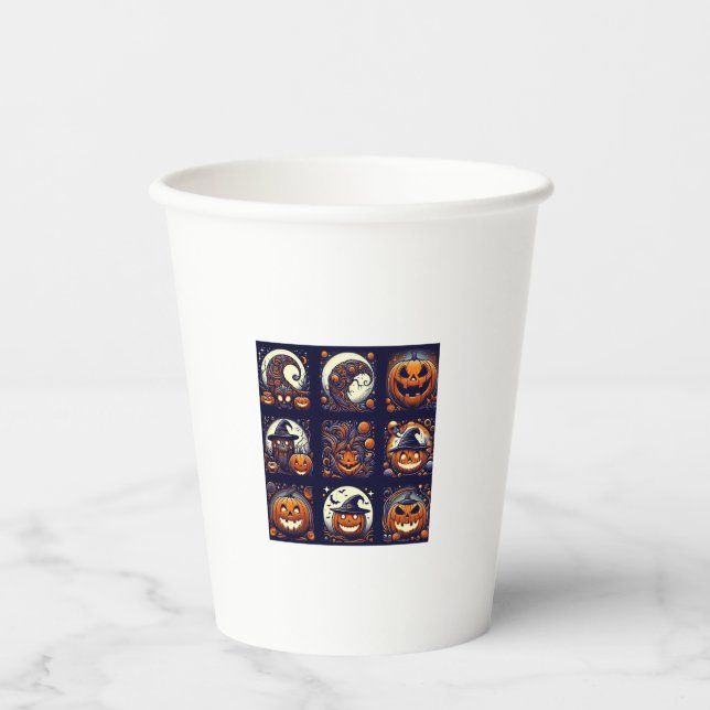 Gobelets En Papier Coupe d'Halloween (Recto)