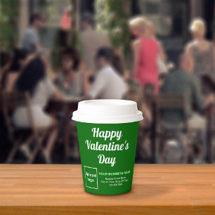 Gobelets En Papier Coupe du livre vert Valentine