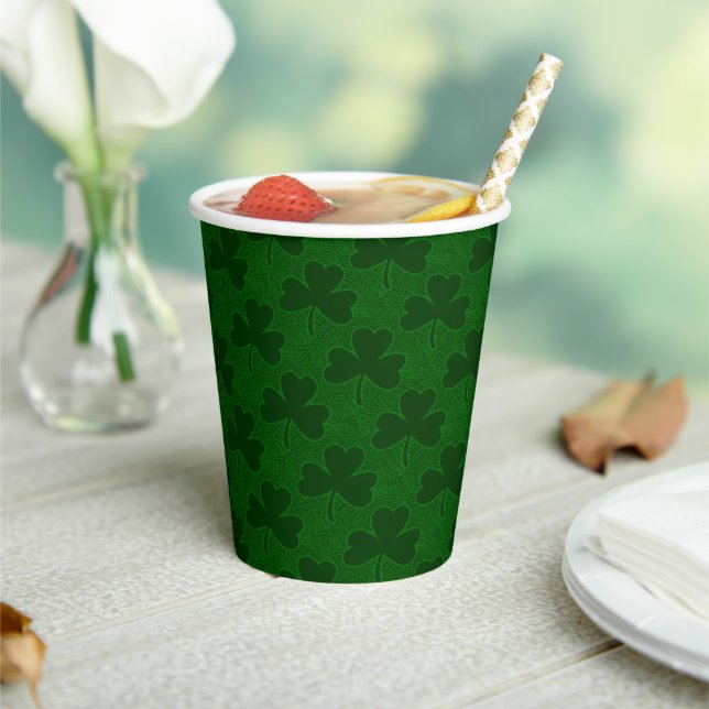 Gobelets En Papier Coupe du Paper de Clover Pattern (Insitu)