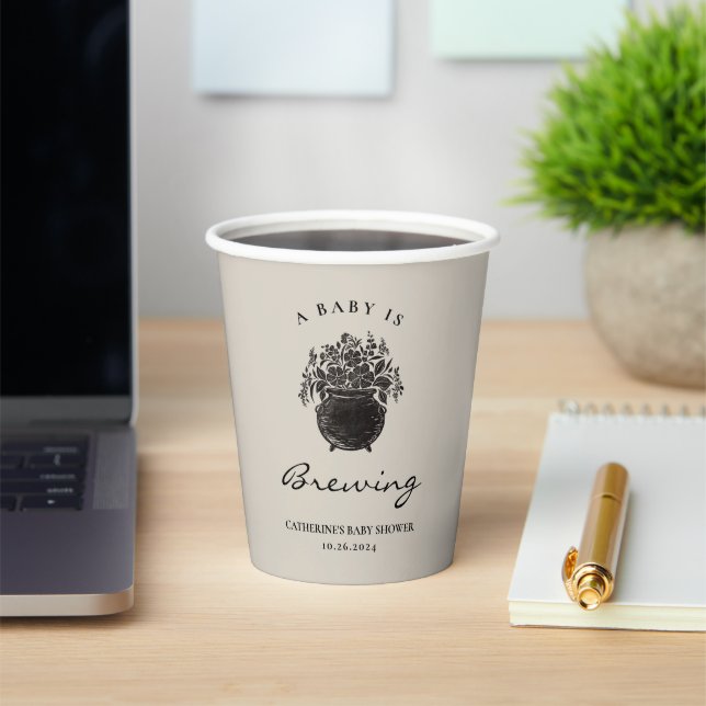 Gobelets En Papier Coupe éffrayante de papier Baby shower (Insitu)