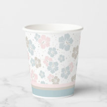 Coupe en papier bleu et rose sucré