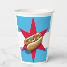Coupe en papier HotDog de style Chicago