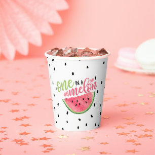Gobelets En Papier Coupe en papier Melon - rose