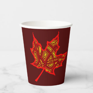 Gobelets En Papier Coupe Fiery Leaf Paper