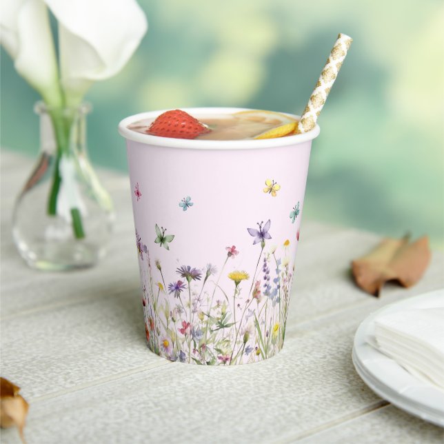 Gobelets En Papier Coupe fleur sauvage papier (Insitu)