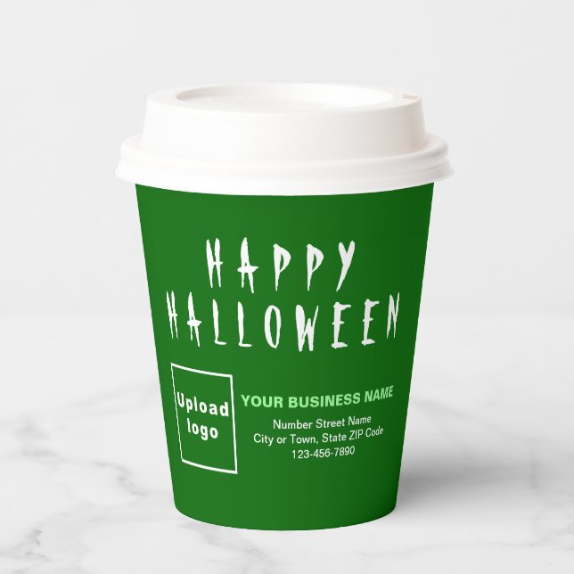 Gobelets En Papier Coupe Halloween Business Green Paper (Recto)
