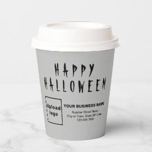 Gobelets En Papier Coupe Halloween Business Grey Paper