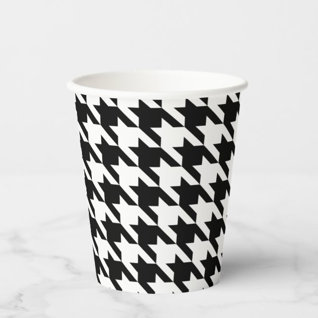 Gobelets En Papier Coupe Houndstooth Check Paper Cup (Recto)