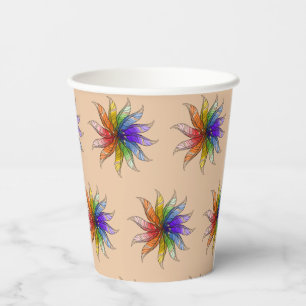 Gobelets En Papier Coupe papier - Roue couleur plumes