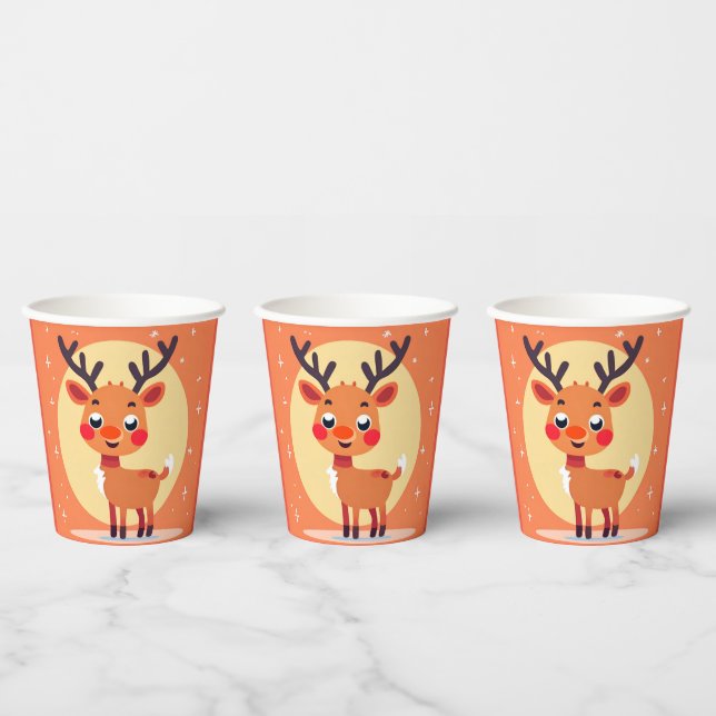 Gobelets En Papier Coupe Rudolph Paper (Multi)