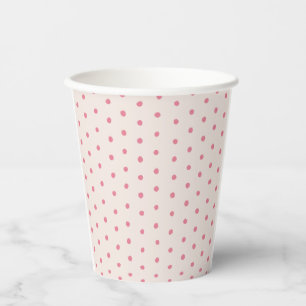 Gobelets En Papier Coupes à points Polka roses