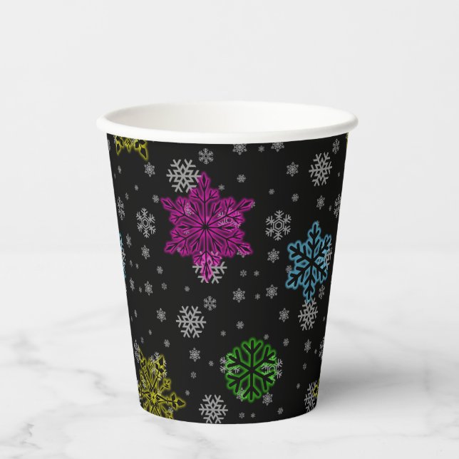 Gobelets En Papier Coupes de fête de Flamme de Neige - set 1 (Recto)