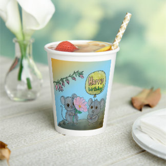 Gobelets En Papier Coupes de fête mignonnes