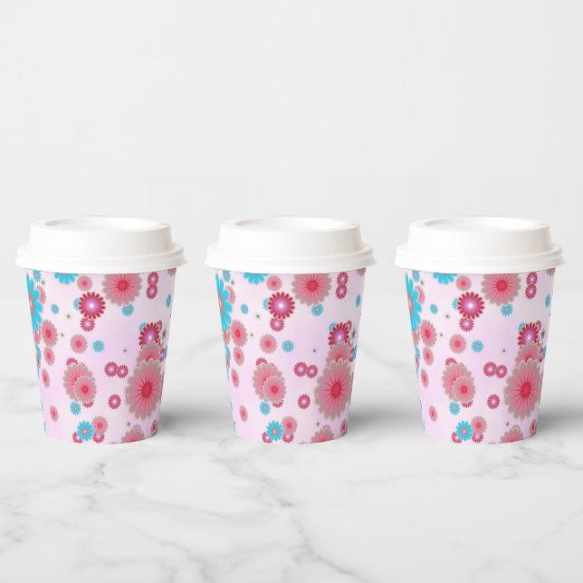 Gobelets En Papier Coupes de papier à bombes à fleurs (Multi)