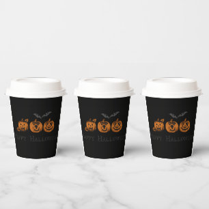 Gobelets En Papier Coupes de papier automne/Halloween/citrouille